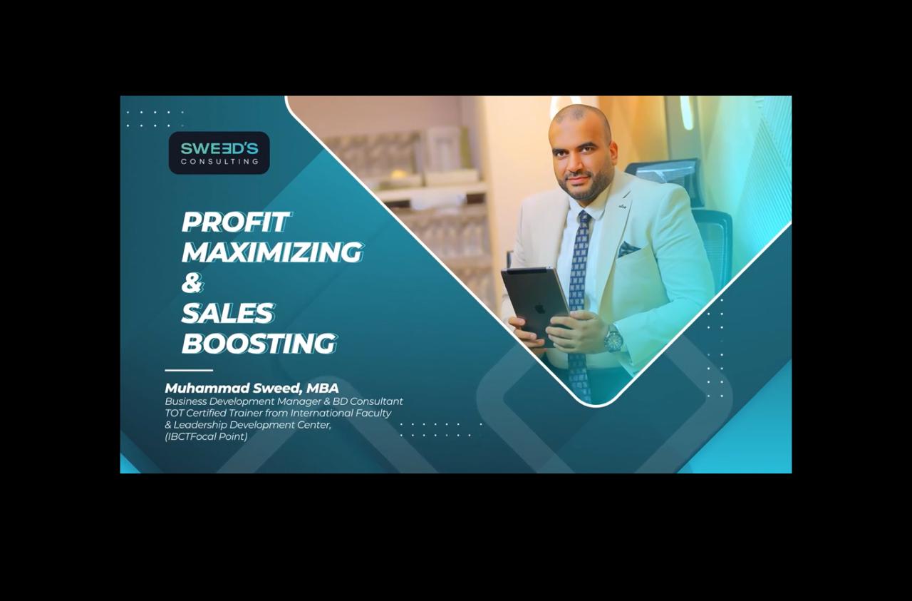 PROFIT MAXIMIZING - SALES BOOSTING